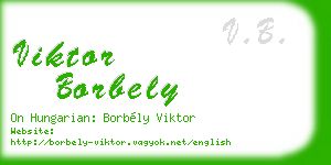 viktor borbely business card